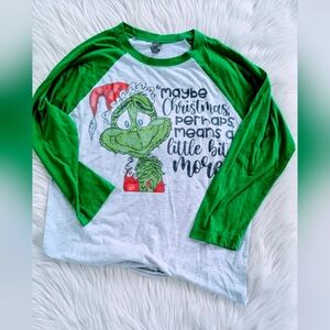 (SOLD) Maybe Christmas perhaps Grinch tee shirt size Small